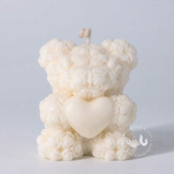 Nến Thơm Tạo Hình Gấu Teddy Lớn Ôm Tim Cao Cấp