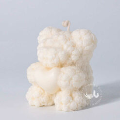 Nến Thơm Tạo Hình Gấu Teddy Lớn Ôm Tim Handmade