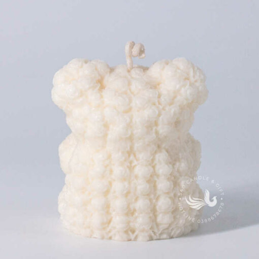 Nến Thơm Tạo Hình Gấu Teddy Lớn Ôm Tim Làm Quà Tặng
