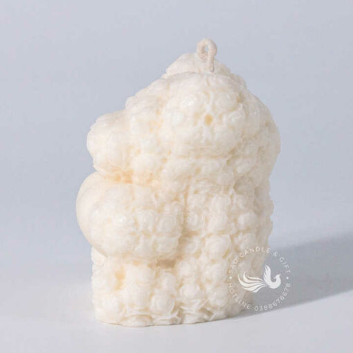 Nến Thơm Tạo Hình Gấu Teddy Lớn Ôm Tim Thơm Phòng