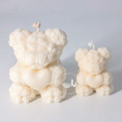 Nến Thơm Tạo Hình Gấu Teddy Ôm Tim Handmade