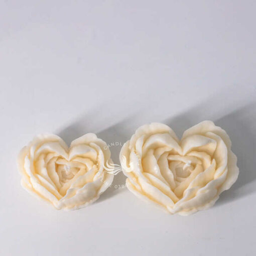 Nến Thơm Tạo Hình Hoa Hồng Trái Tim Lớn Handmade