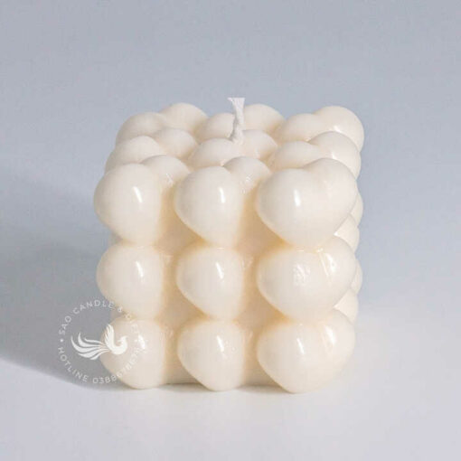Nến Thơm Tạo Hình Khối Rubik Trái Tim Làm Quà Tặng