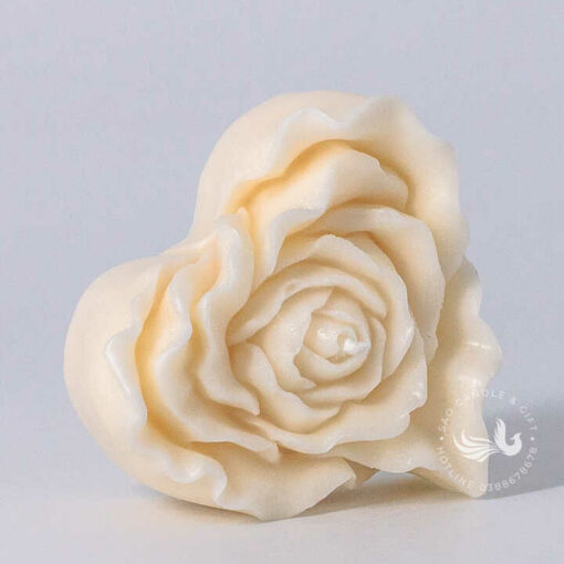 Nến Thơm Tạo Hình Trái Tim Hoa Hồng Lớn Handmade