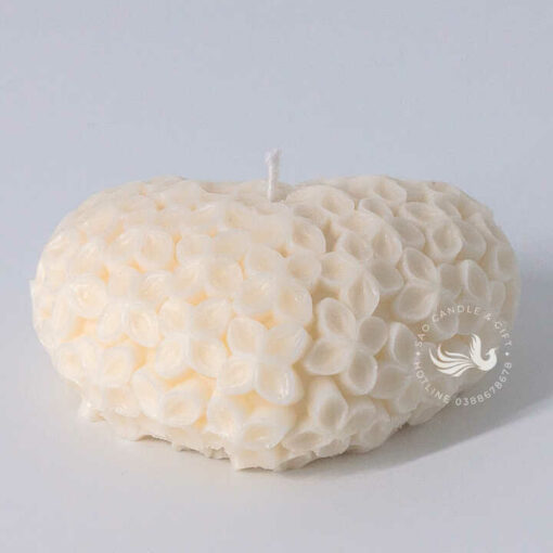 Nến Thơm Tạo Hình Trái Tim Hoa Lớn Handmade