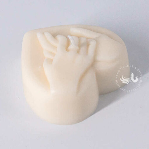 Nến Thơm Tạo Hình Trái Tim Tay Trong Tay Handmade