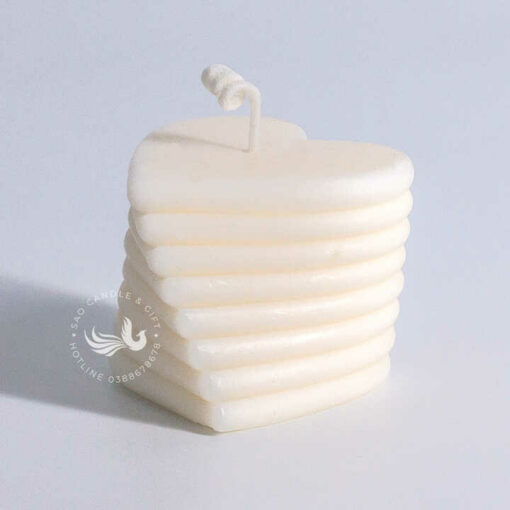 Nến Thơm Tạo Hình Trái Tim Xếp Tầng Cao Cấp