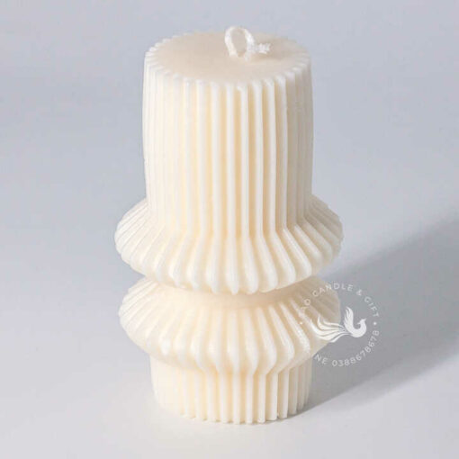 Nến Thơm Tạo Hình Trụ Gấp Nếp Handmade