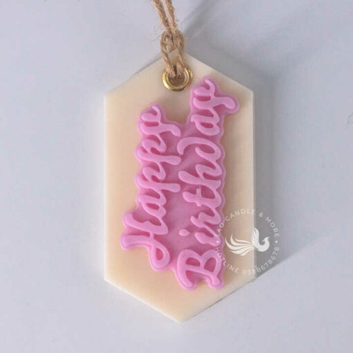 Sáp Thơm Handmade Họa Tiết Happy Birthday Cao Cấp